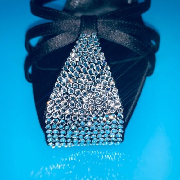 Saint Laurent Freja Crystal Toe Sandals - Picture 8 of 8